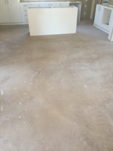 Colour variations between concrete batches are common. This concrete slab was far more brown than grey, much to our clients' surprise.